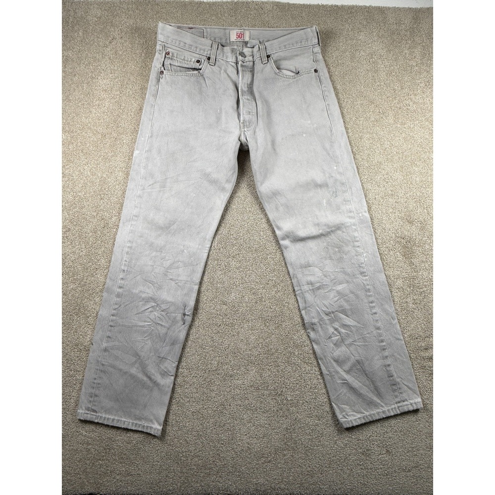 Levi's Slim Straight Jeans in Light Gray Wash